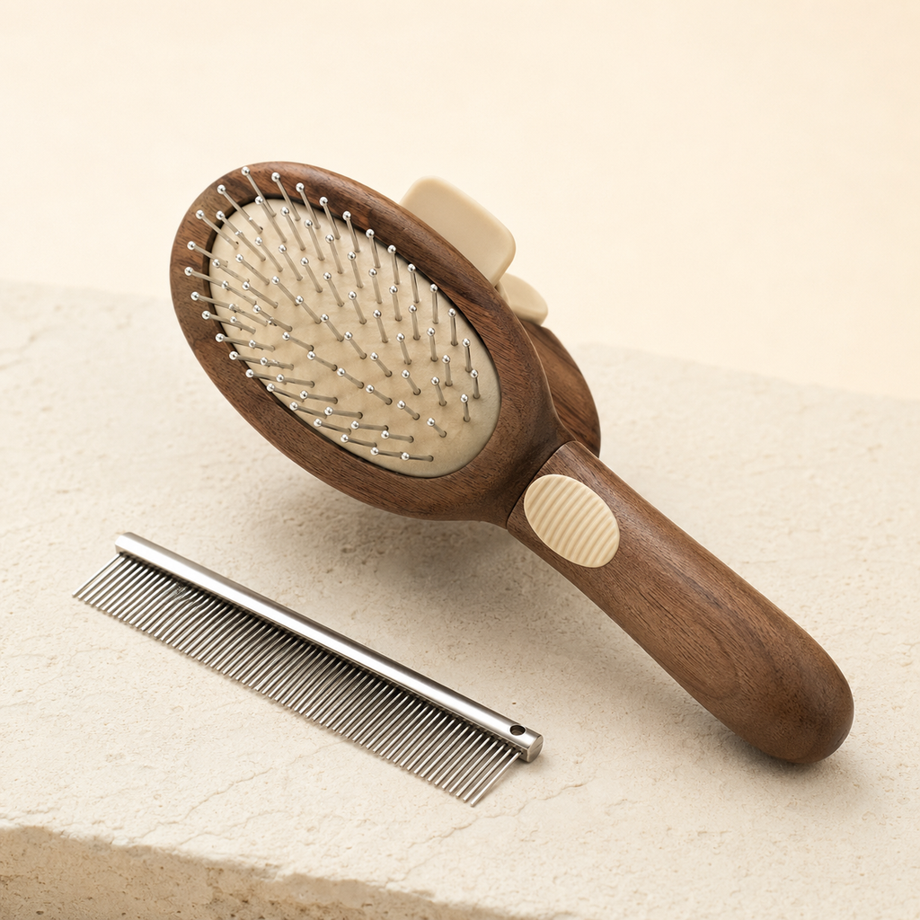 Nuzzellepets™ WoodGlide Release Grooming Set