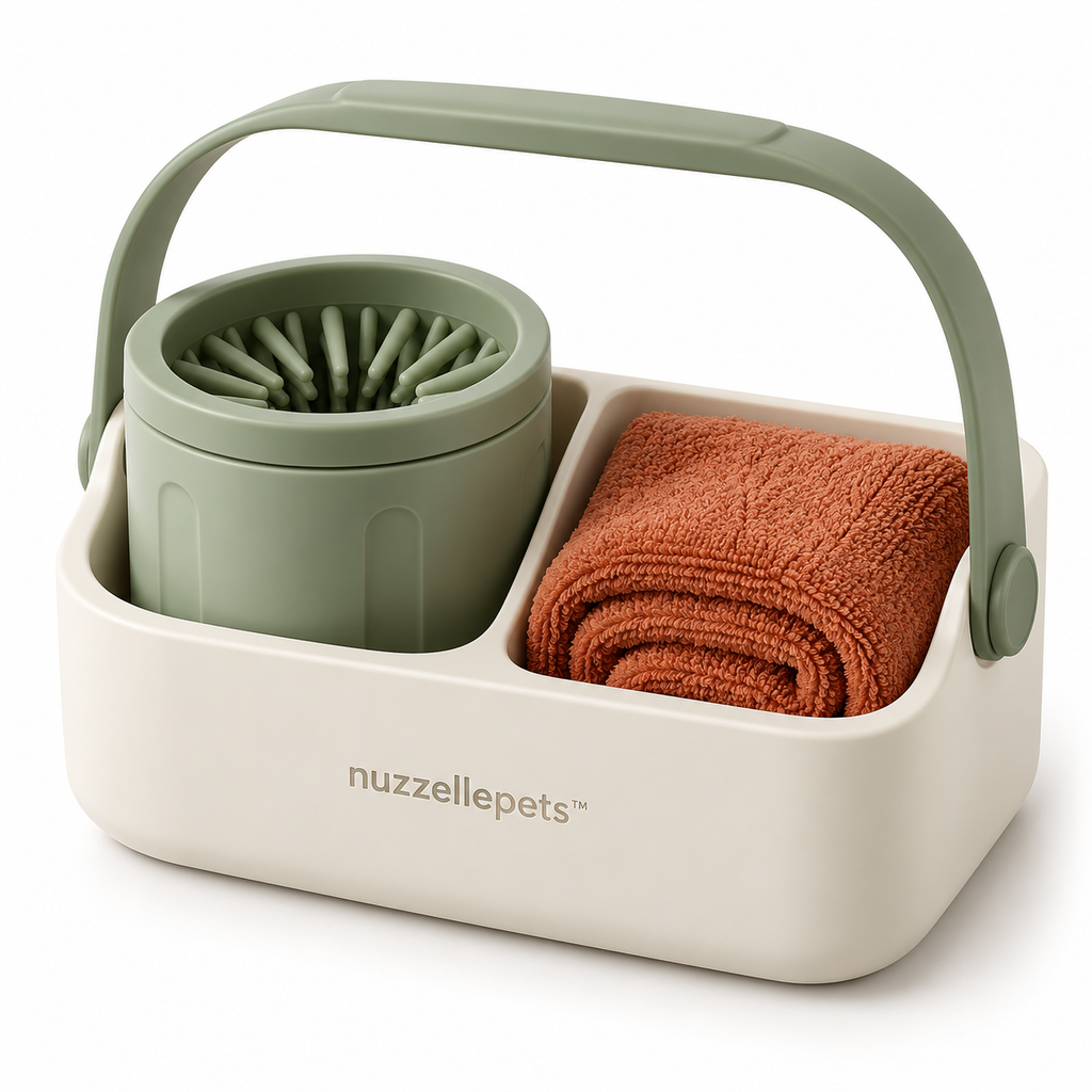 Nuzzellepets™ PawPort Portable Dog Paw Cleaner & Carry Caddy