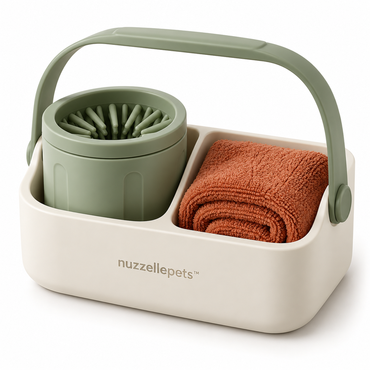 Nuzzellepets™ PawPort Portable Dog Paw Cleaner & Carry Caddy