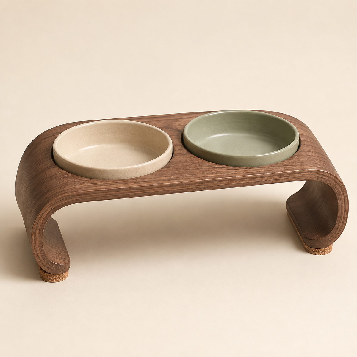 Nuzzellepets™ ArcTable Elevated Ceramic Bowl Set