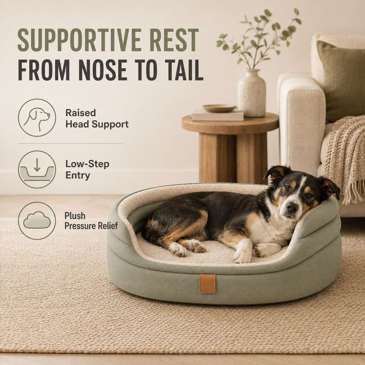 Nuzzellepets™ MeadowCloud Orthopedic Dog Bed