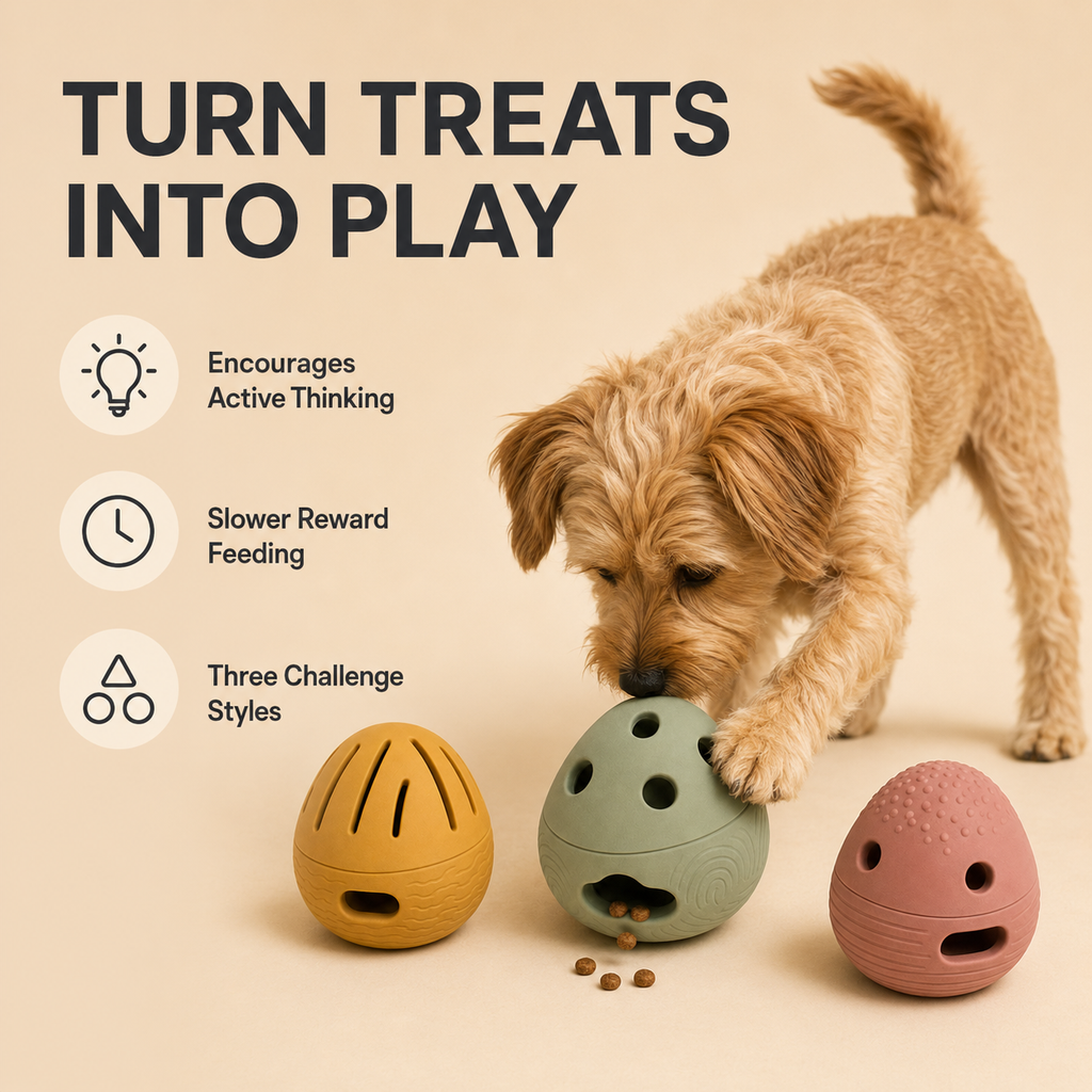 Nuzzellepets™ PebbleQuest Enrichment Toy Trio
