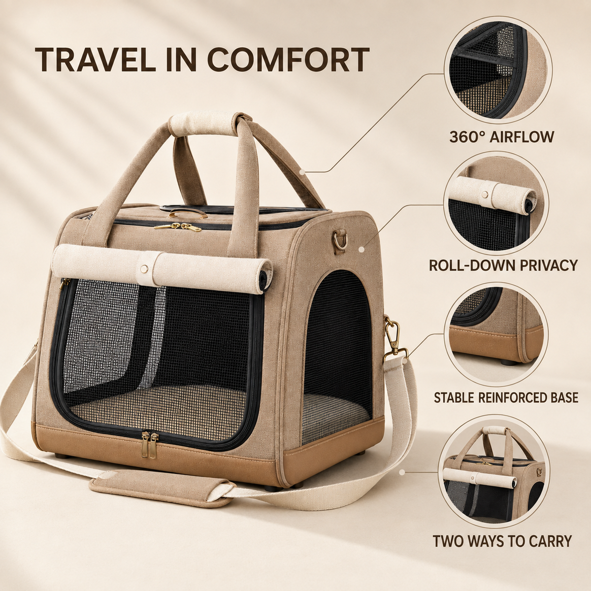 Nuzzellepets™ HavenPort Soft-Sided Pet Carrier