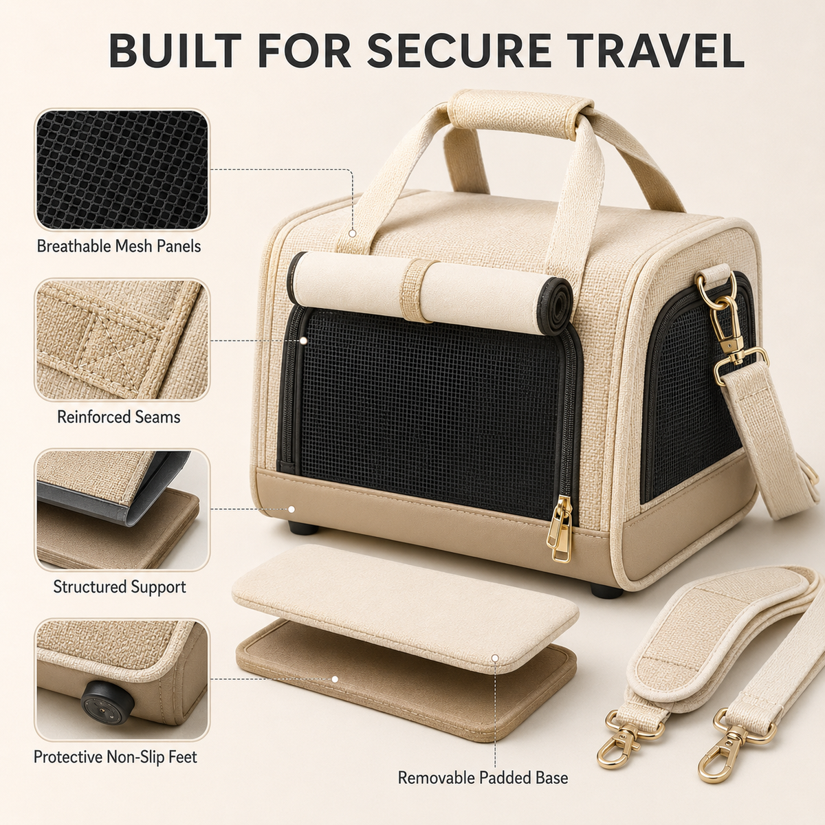Nuzzellepets™ HavenPort Soft-Sided Pet Carrier