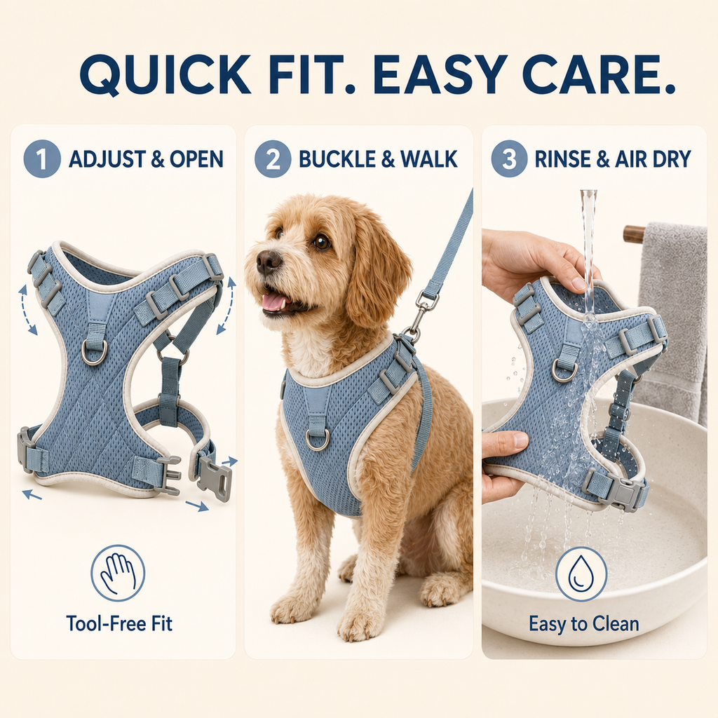 Nuzzellepets™ AirContour Padded Dog Harness